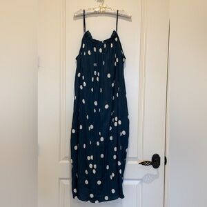 Soma Deep Teal Polka Dot Midi-Bra Dress